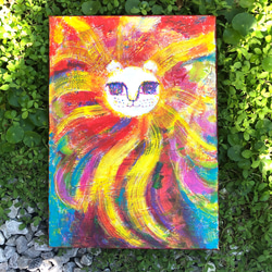 [lion like the sun] #原画 #アート #絵画 4枚目の画像