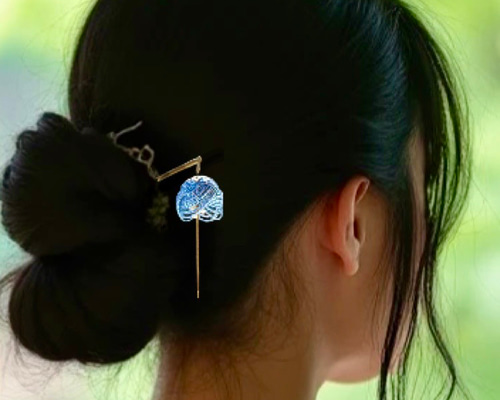 花嫁色かんざし 新品！【婚礼用かんざし 金属笄一式セット】⑧ 花嫁かつら