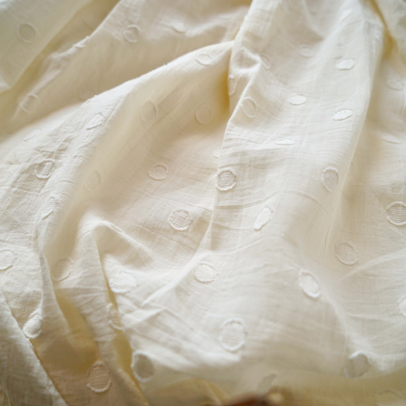 『夏の福袋』ワンピース風セパレートセットアップ/ドット生成り/遠州織物 サイズ