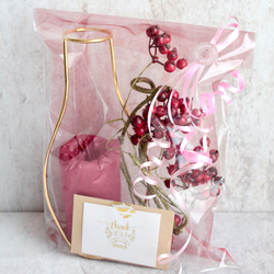 【アンスリュームとクラスペディアとコーヒーベリー】アーティフィシャルフラワー 花瓶アレンジ | 秋 | ギフト 16枚目の画像