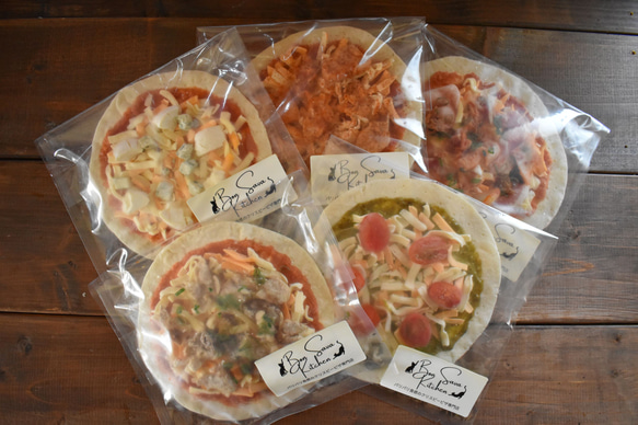 ミニサイズ5枚　おつまみセット♪　/　パリサク食感のローマピザ！冷凍クリスピーピザ 3枚目の画像