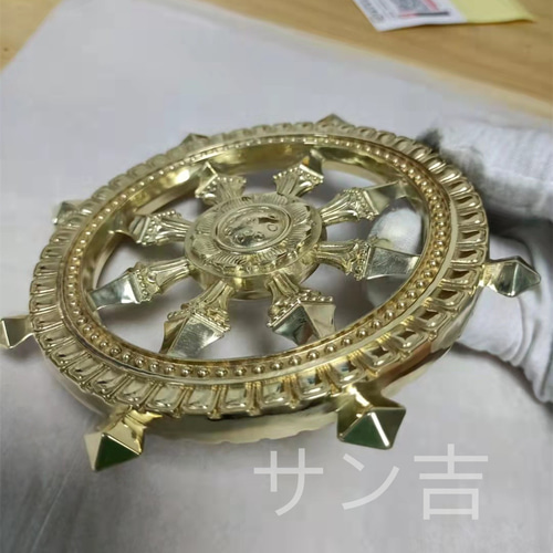 法器 真言宗 法輪 輪宝 密教法具 真鍮製 11.5CM その他アート 法器 真言宗 法輪 輪宝 密教法具 真鍮製 11.5CM その他アート