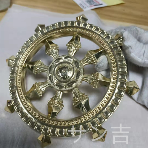 法器 真言宗 法輪 輪宝 密教法具 真鍮製 11.5CM その他アート 法器 真言宗 法輪 輪宝 密教法具 真鍮製 11.5CM その他アート