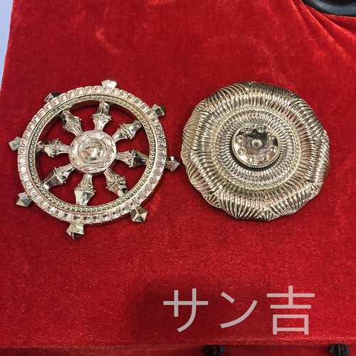 仏教法器 真言宗 回転法輪 輪宝·輪羯台セット 密教法具 チベット 仏教法器 真言宗 回転法輪 輪宝·輪羯台セット 密教法具 チベット