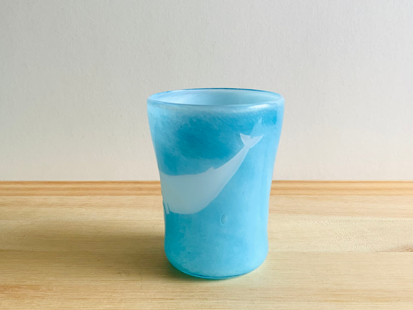 海コップ　マッコウクジラの親子　ビアグラス　グラス 5枚目の画像