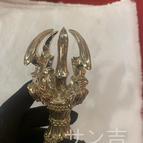 チベット密教法器 四大明王 五鈷杵 金剛杵 真鍮製 vajra 仏教 22cm 