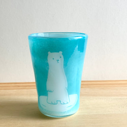 海コップ　シロクマ　ビアグラス　グラス 2枚目の画像