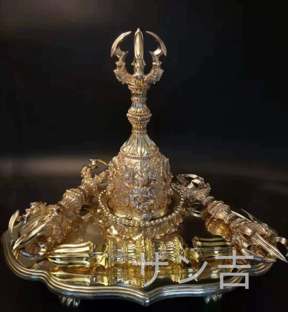 密教法具 四大明王杵セット 法器 五鈷杵 三鈷杵 独鈷杵