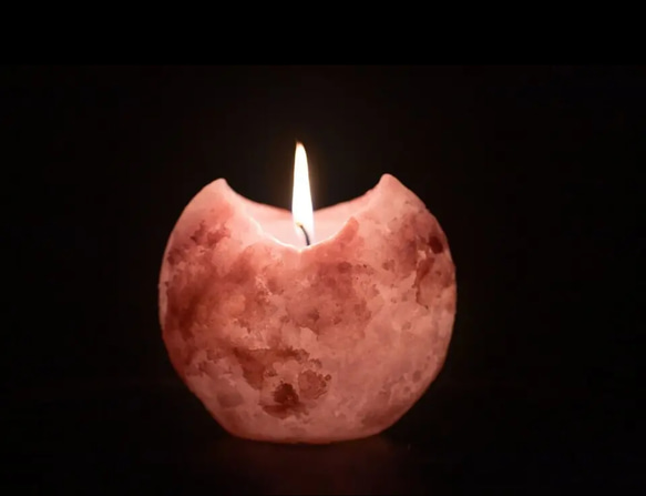 月齢【mini】―Strawberry moon― キャンドル 8枚目の画像