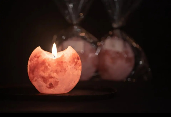 月齢【mini】―Strawberry moon― キャンドル 4枚目の画像