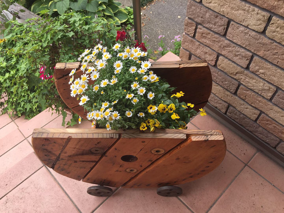 ケーブルドラムを使った鉢カバー＊受注生産＊ 