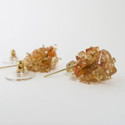 Imperial Topaz Pompon 耳環 14Kgf 第3張的照片