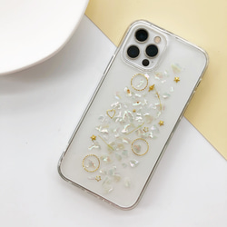 【貝殻】 スマホケース スマホリング iPhone15Pro・Xperia10 V・GalaxyS24ケース 1枚目の画像