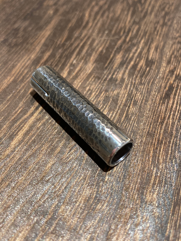 鉛筆キャップ2種金属セット（sv925＋真鍮） 5枚目の画像