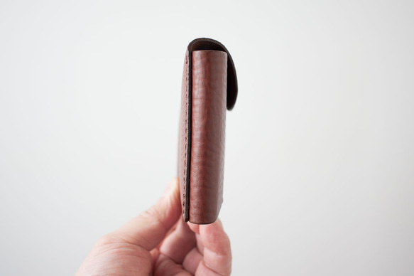 イタリア製牛革のコンパクト財布３ ／ ダークブラウン※受注製作  D1207218711(9295円)