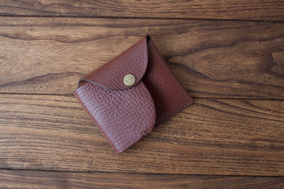 イタリア製牛革のコンパクト財布３ ／ ダークブラウン※受注製作  D1207218711(9295円)