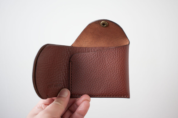 イタリア製牛革のコンパクト財布３ ／ ダークブラウン※受注製作  D1207218711(9295円)
