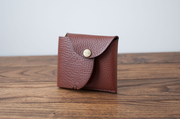 イタリア製牛革のコンパクト財布３ ／ ダークブラウン※受注製作  D1207218711(9295円)
