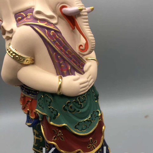 大迫力 木彫仏像 歓喜天双身立像 彫刻 彩繪 本金 切金 天然木檜材 彫刻