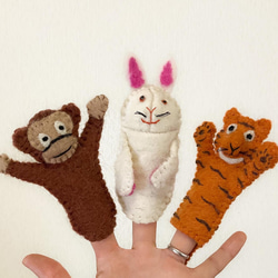 【送料無料】指人形　羊毛フェルト　アニマル　 9枚目の画像