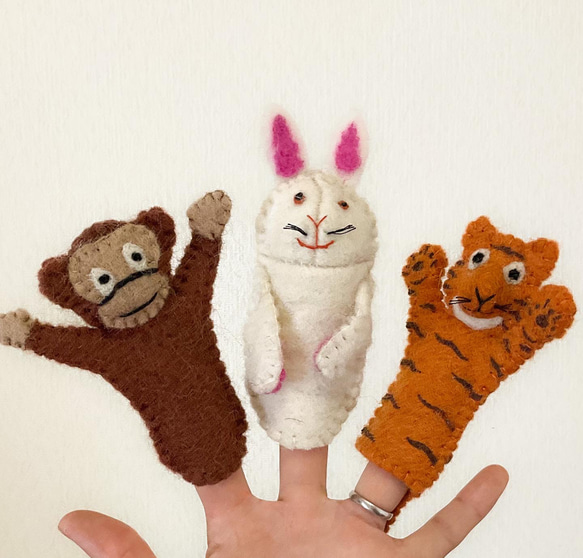 【送料無料】指人形　羊毛フェルト　アニマル　 9枚目の画像