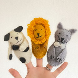 【送料無料】指人形　羊毛フェルト　アニマル　 8枚目の画像