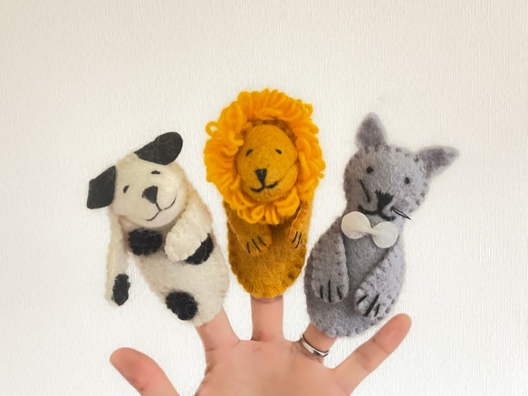 【送料無料】指人形　羊毛フェルト　アニマル　 8枚目の画像