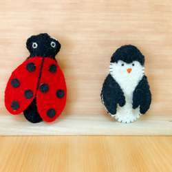 【送料無料】指人形　羊毛フェルト　アニマル　 5枚目の画像