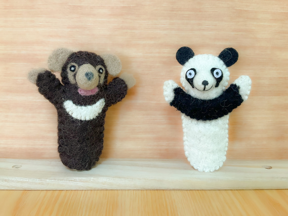 【送料無料】指人形　羊毛フェルト　アニマル　 3枚目の画像