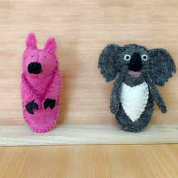 【送料無料】指人形　羊毛フェルト　アニマル　 4枚目の画像