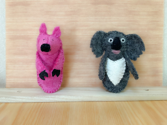 【送料無料】指人形　羊毛フェルト　アニマル　 4枚目の画像