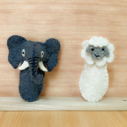 【送料無料】指人形　羊毛フェルト　アニマル　 6枚目の画像