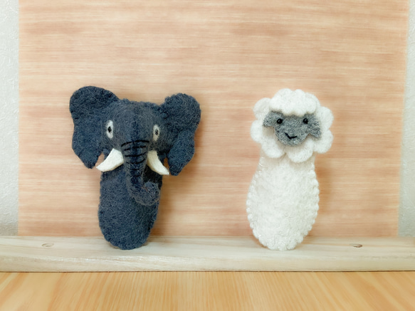 【送料無料】指人形　羊毛フェルト　アニマル　 6枚目の画像