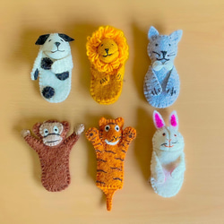 【送料無料】指人形　羊毛フェルト　アニマル　 2枚目の画像