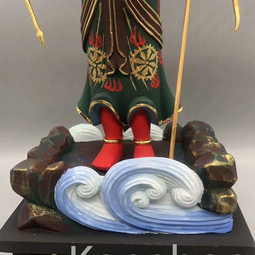 【修縁堂】最高級 木彫り 仏像 三宝荒神立像 彫刻 彩繪 本金 切金 天然木檜材 最高級 木彫り 仏像 三宝荒神立像 彫刻 彩繪 本金 切金 天然木檜