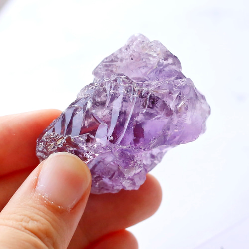 エッチドアメジスト 蝕像紫水晶 アイスアメジスト希少 原石 鉱物