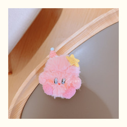 ピンク色の小さな怪獣☆可愛AirPods 1/2/3/pro ケースcase☆綿製手作り編織り 7枚目の画像