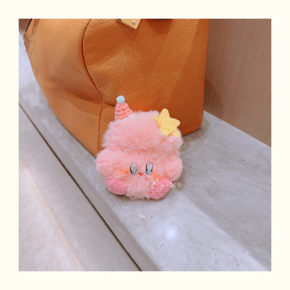 ピンク色の小さな怪獣☆可愛AirPods 1/2/3/pro ケースcase☆綿製手作り編織り 5枚目の画像