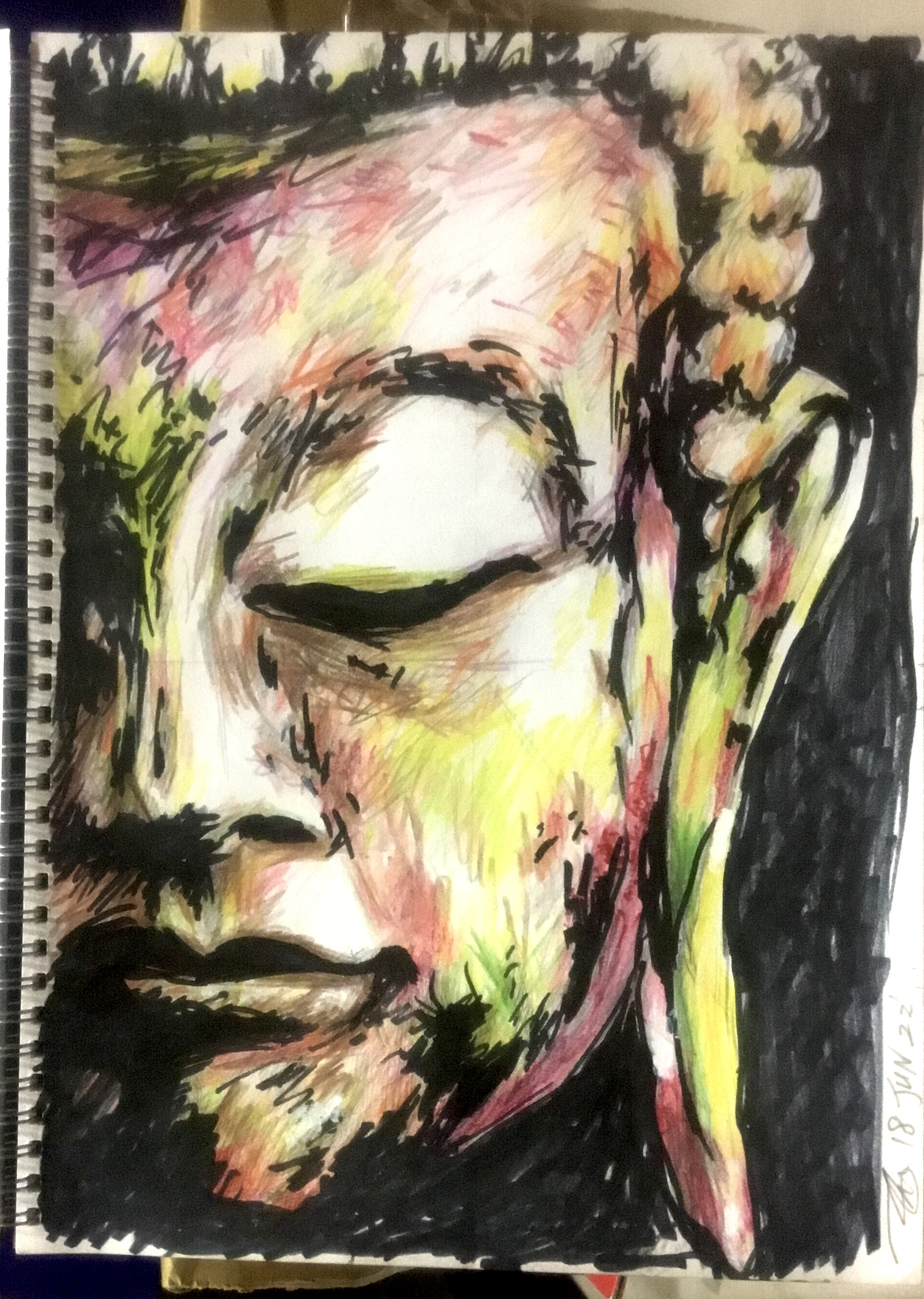 油絵 手作りキャンバスP6号【お花畑】 Ω 絵画