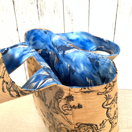 3/18まで特別価格！一閑張　鳥獣戯画　ハンドメイド　トートバッグ　新品未使用 d9a09083df3c9081ec0b462a373ab1