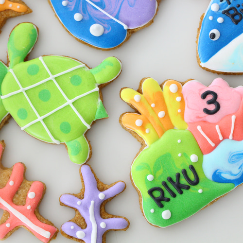 クッキー♬ エプロン　シージョ　スカイブルー　レース　ベビーブルードット Rurrn様専用 エプロン シージョ スカイブルー レース ベビー