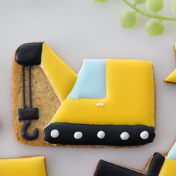 【アイシングクッキー】　工事車両　誕生日　ケーキ　飾り付　クレーン　ショベルカー　車　フォークリフト 7枚目の画像