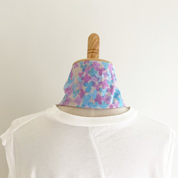 繡球花設計♡也可以是頭巾的春夏圍巾♡涼爽的冰袋口袋♡繡球花圖案頸部冷卻器髮帶 第3張的照片