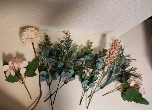 [送料無料]ユーカリ ブーケ  人工観葉植物　インテリア　ピンク 2枚目の画像