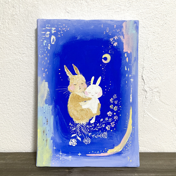 うさぎの添い寝】絵画 原画 絵画 まみ郎_rohan.art 通販 14246231
