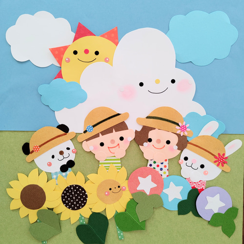 壁面飾り『 夏 』ꕤ*.ﾟ受注制作 雑貨・その他 ててのん＊【⚠️発送