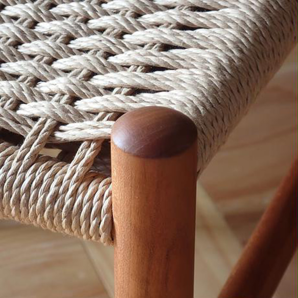 NOCOスツール　丸　ベージュ 耐久性 鹿の子編み