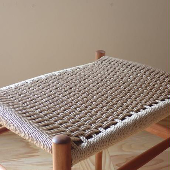 NOCOスツール　丸　ベージュ 耐久性 鹿の子編み