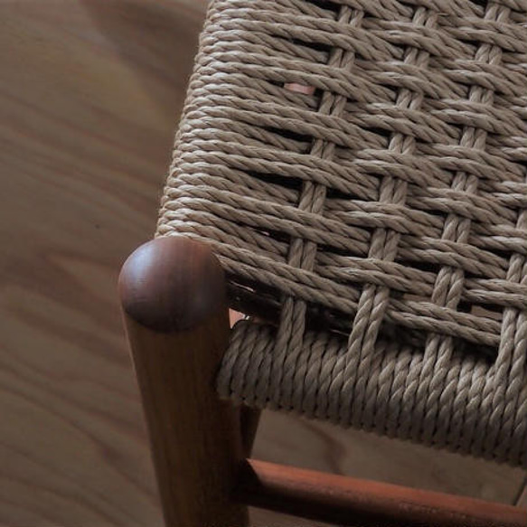 NOCOスツール　丸　ベージュ 耐久性 鹿の子編み