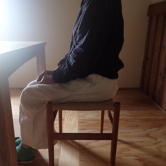 NOCOスツール　丸　ベージュ 耐久性 鹿の子編み